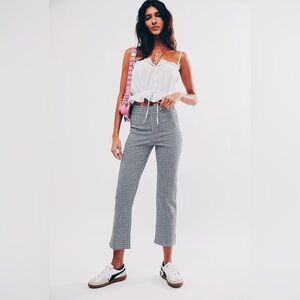 Free People In My Feelings Printed Pants - Slim Flare Crop - NWOT - Size S